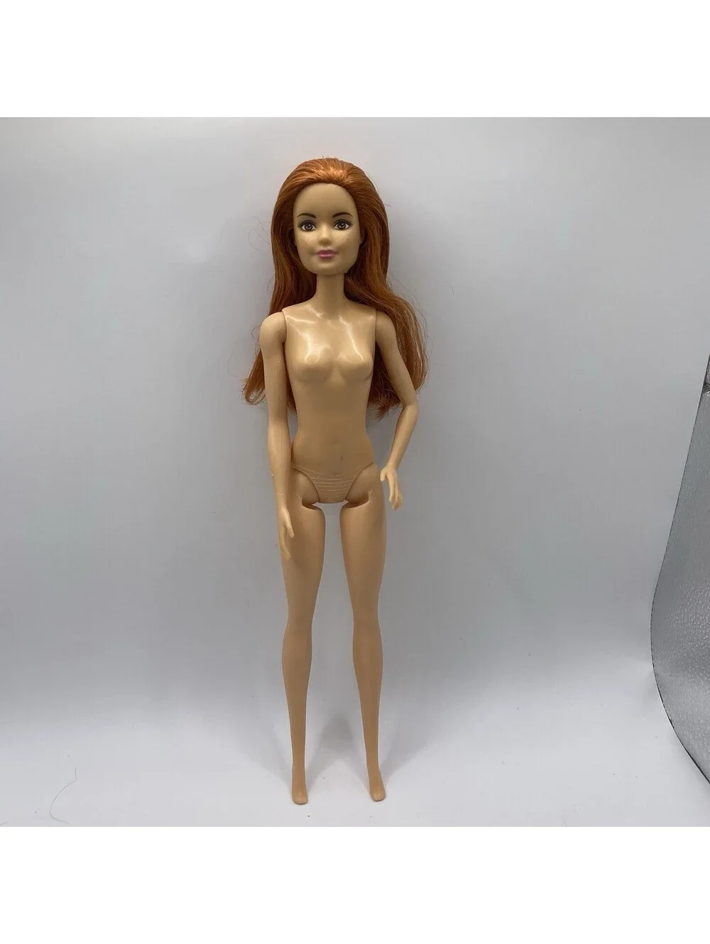 Nude Barbie 2015 Fashion Chic Red Hair Closed Mouth Brown Eyes T7439 Doll B19